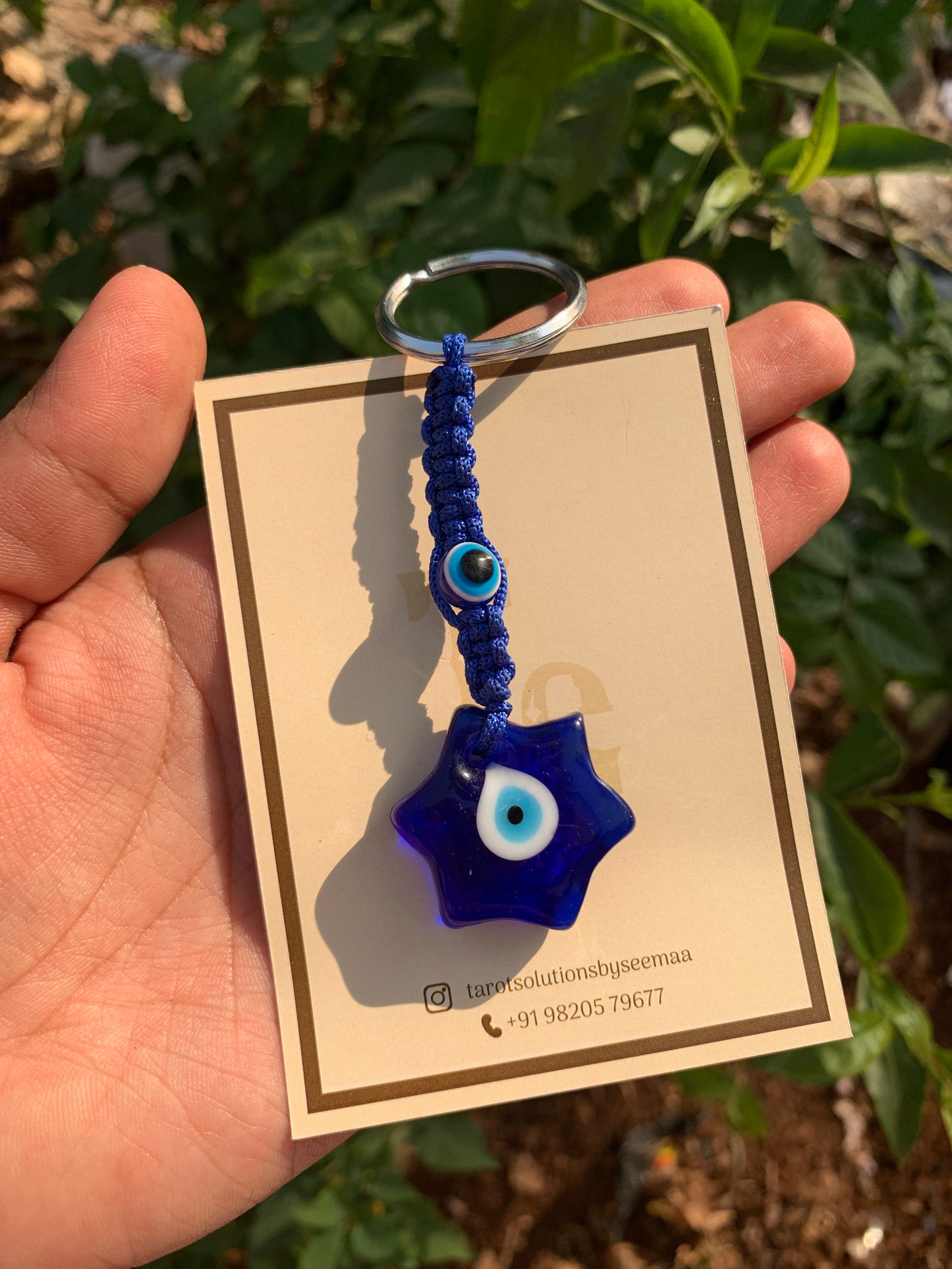 Evil eye protection keychain
