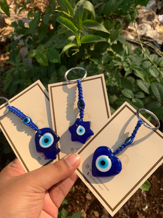 Evil eye protection keychain
