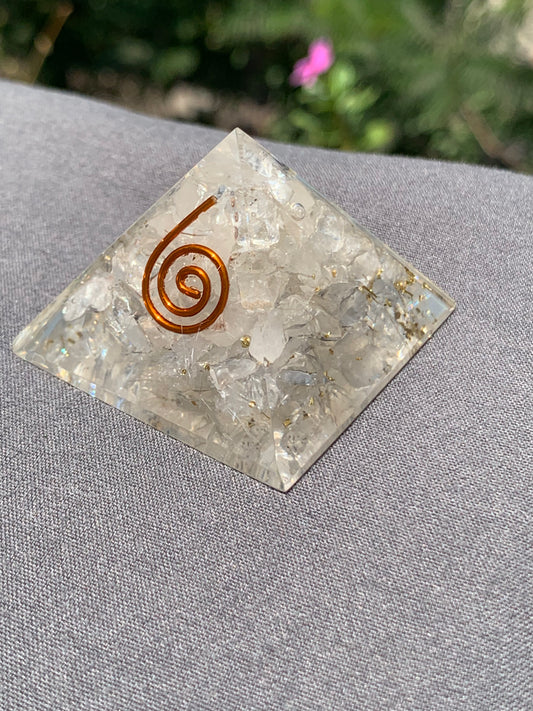 Clear quartz pyramid