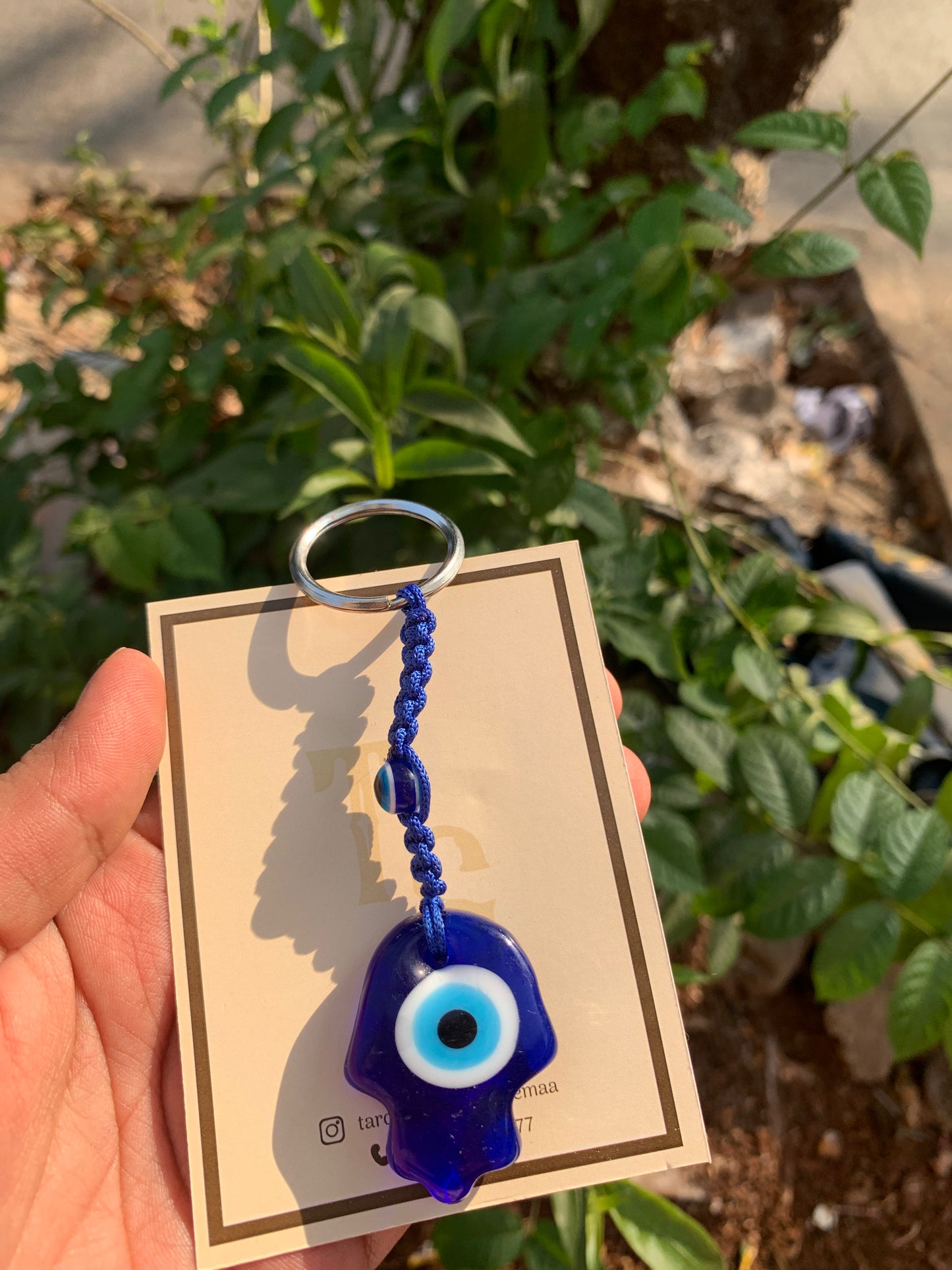 Evil eye protection keychain