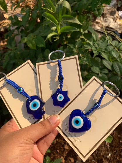 Evil eye protection keychain