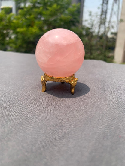 Rose Quartz Sphere with Stand