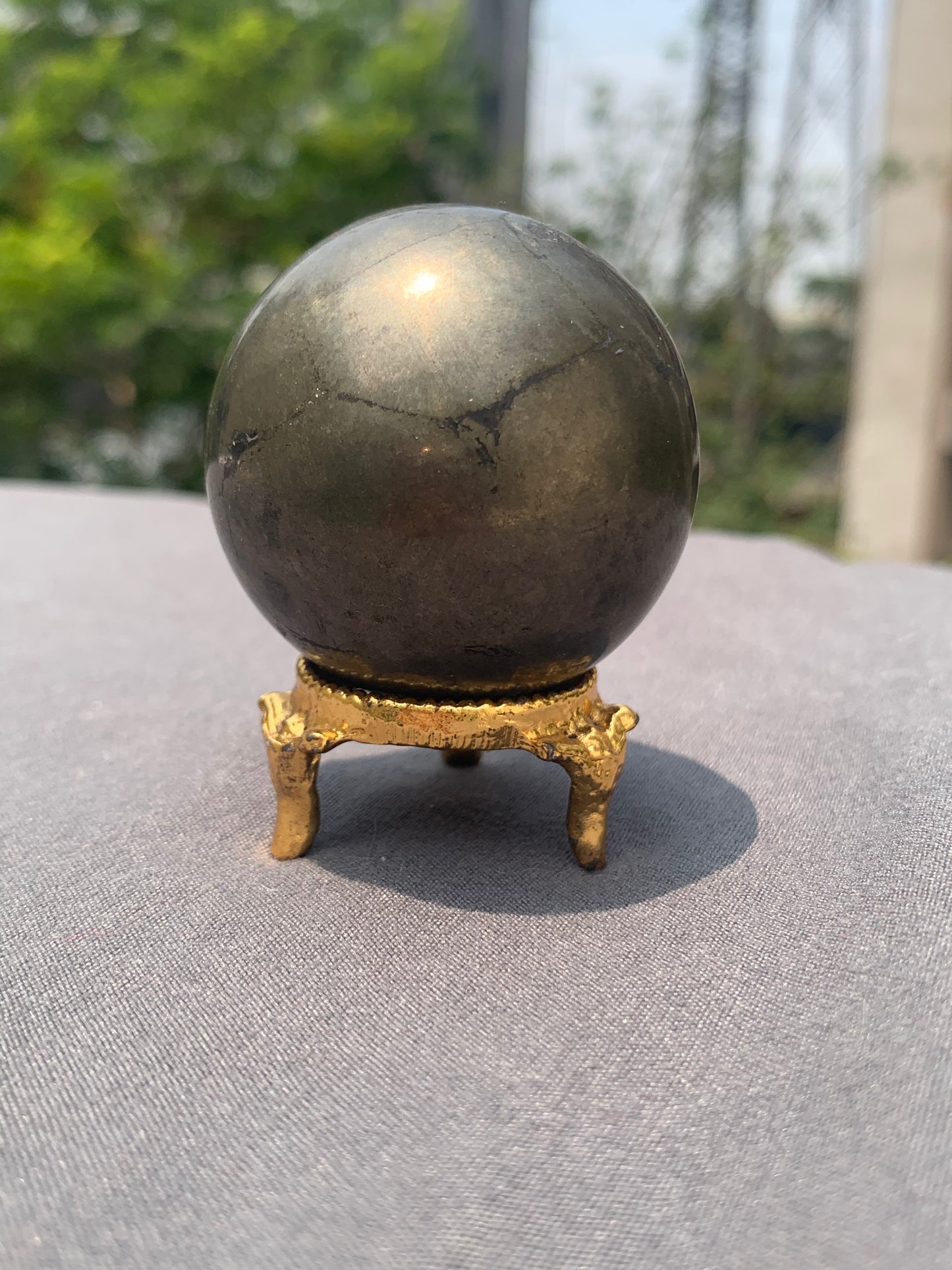 Pyrite Sphere with Stand