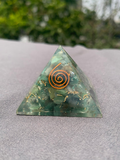 Green aventurine pyramid