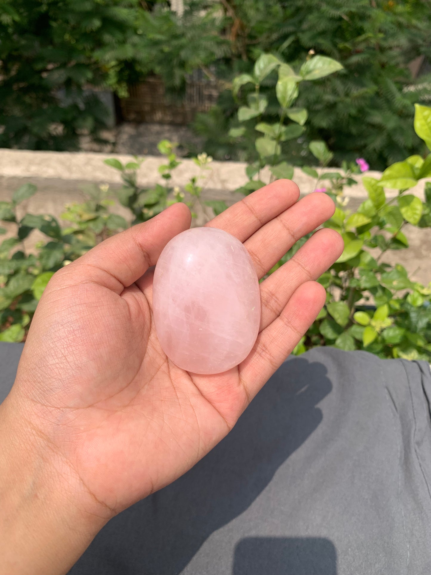 Rose Quartz Palm Stone