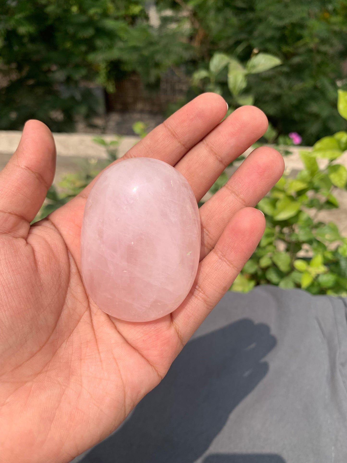 Rose Quartz Palm Stone