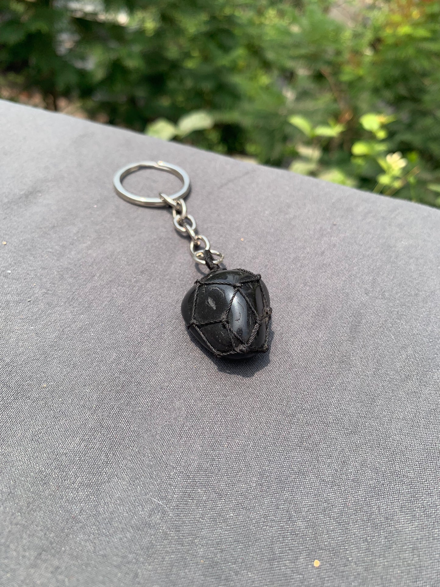 Black turmuline keychain