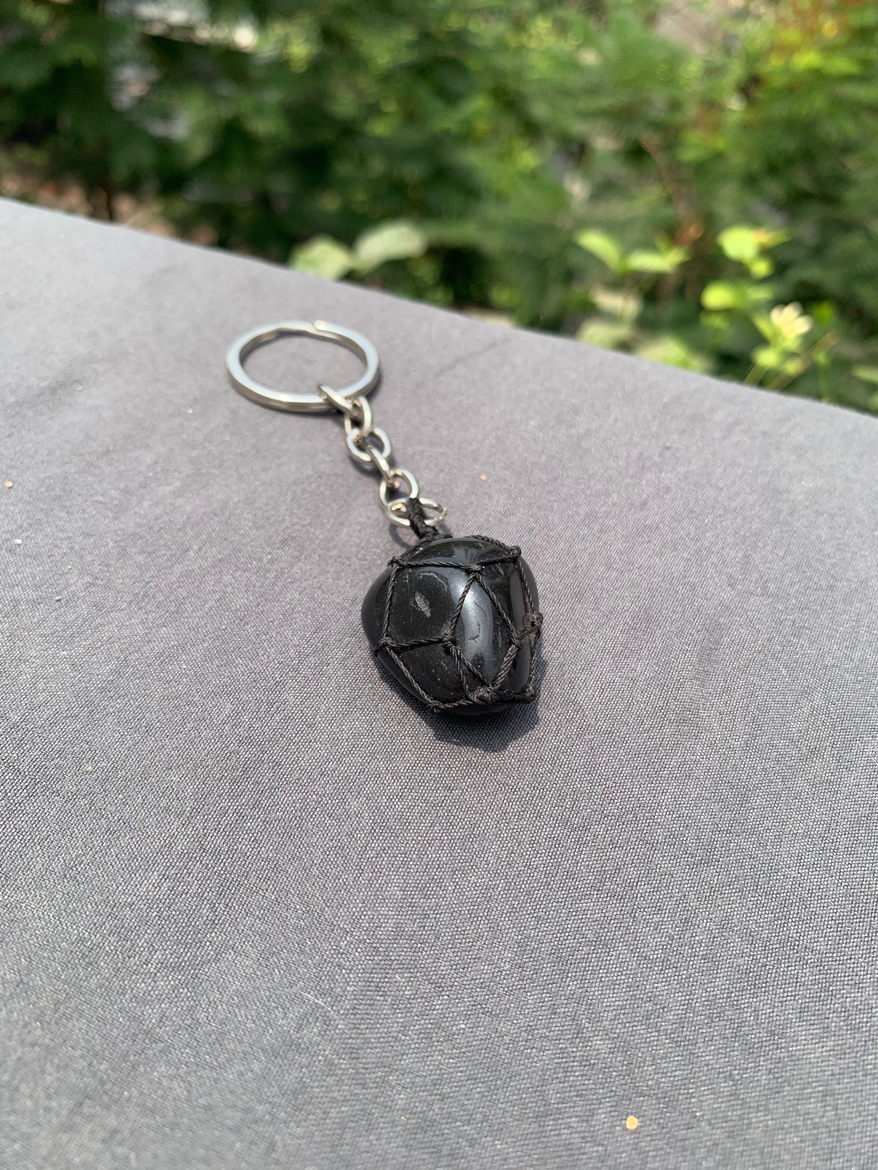 Black turmuline keychain