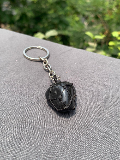 Black turmuline keychain