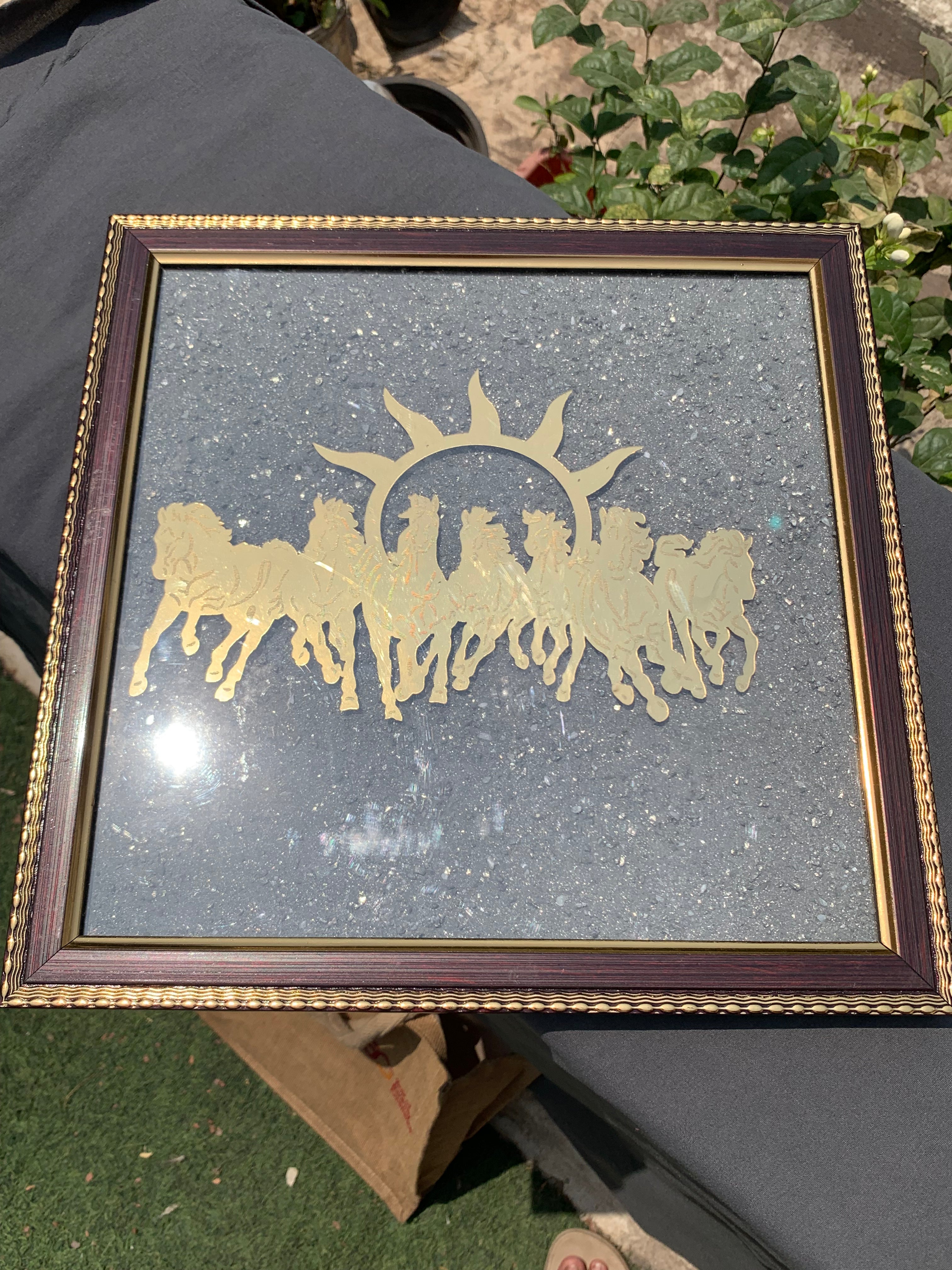 Seven Horses Pyrite Frame Big