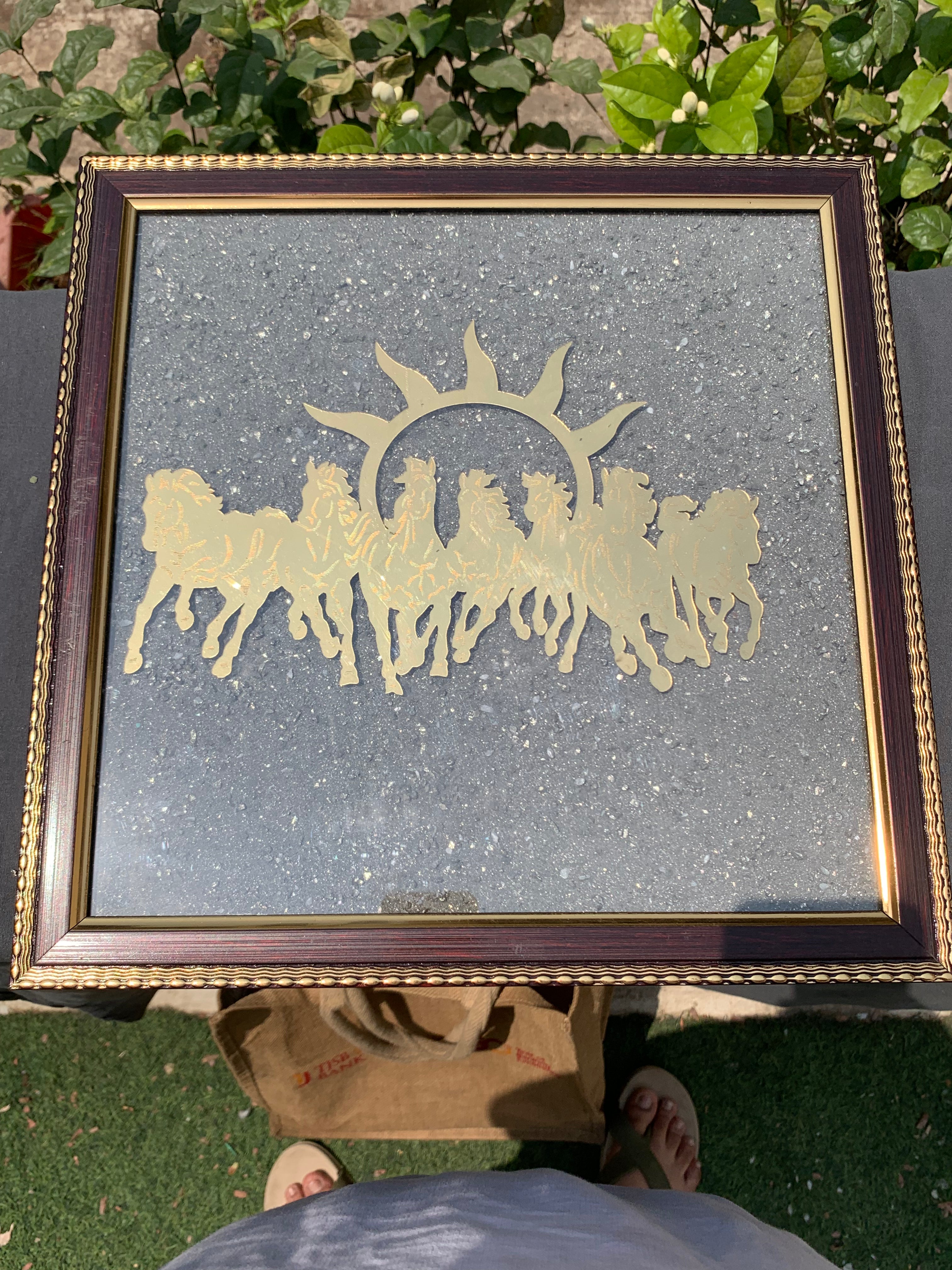 Seven Horses Pyrite Frame Big