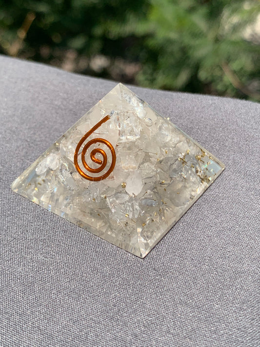 Clear quartz pyramid