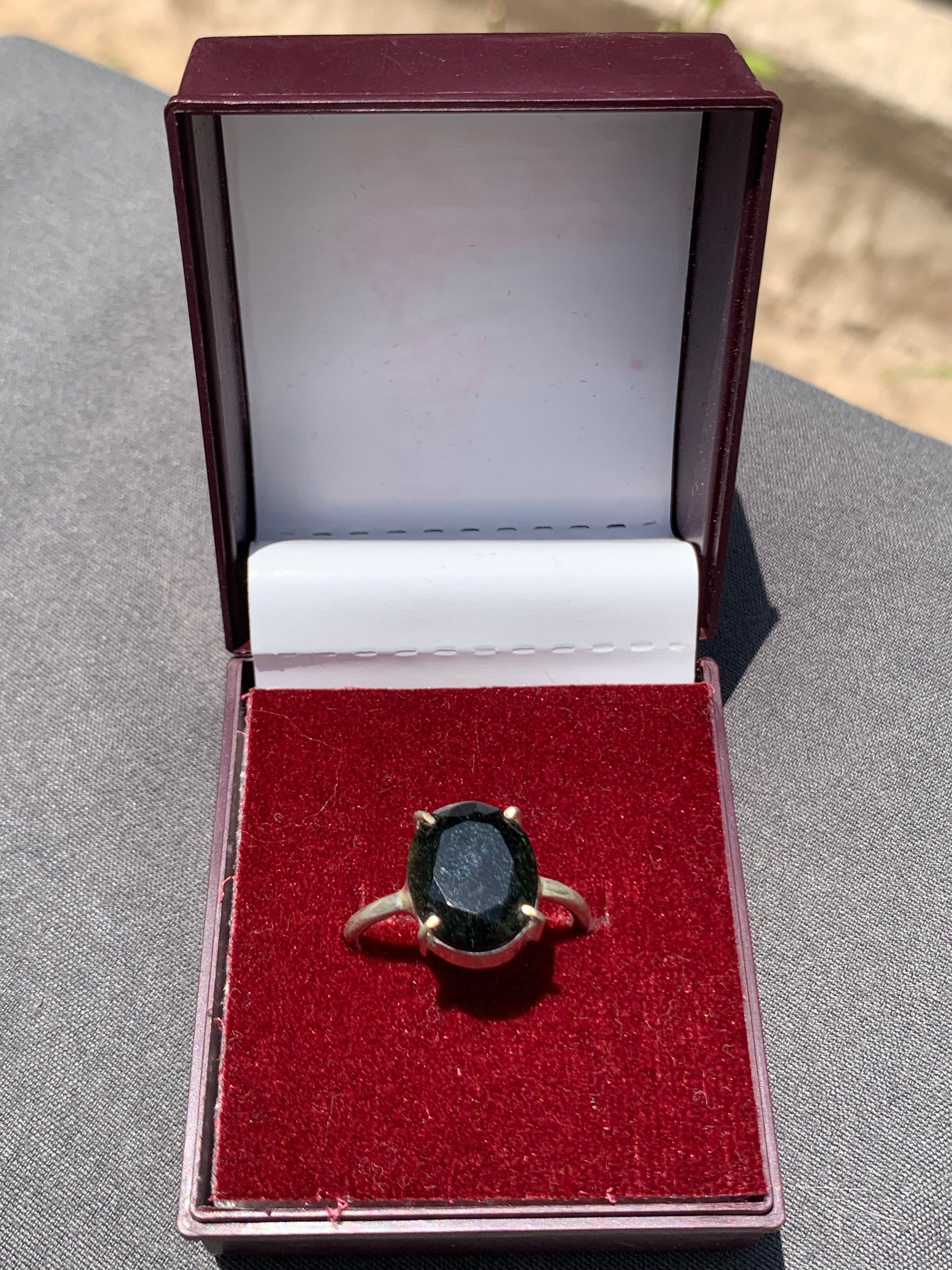 Black turmuline ring