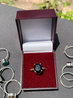 Black turmuline ring