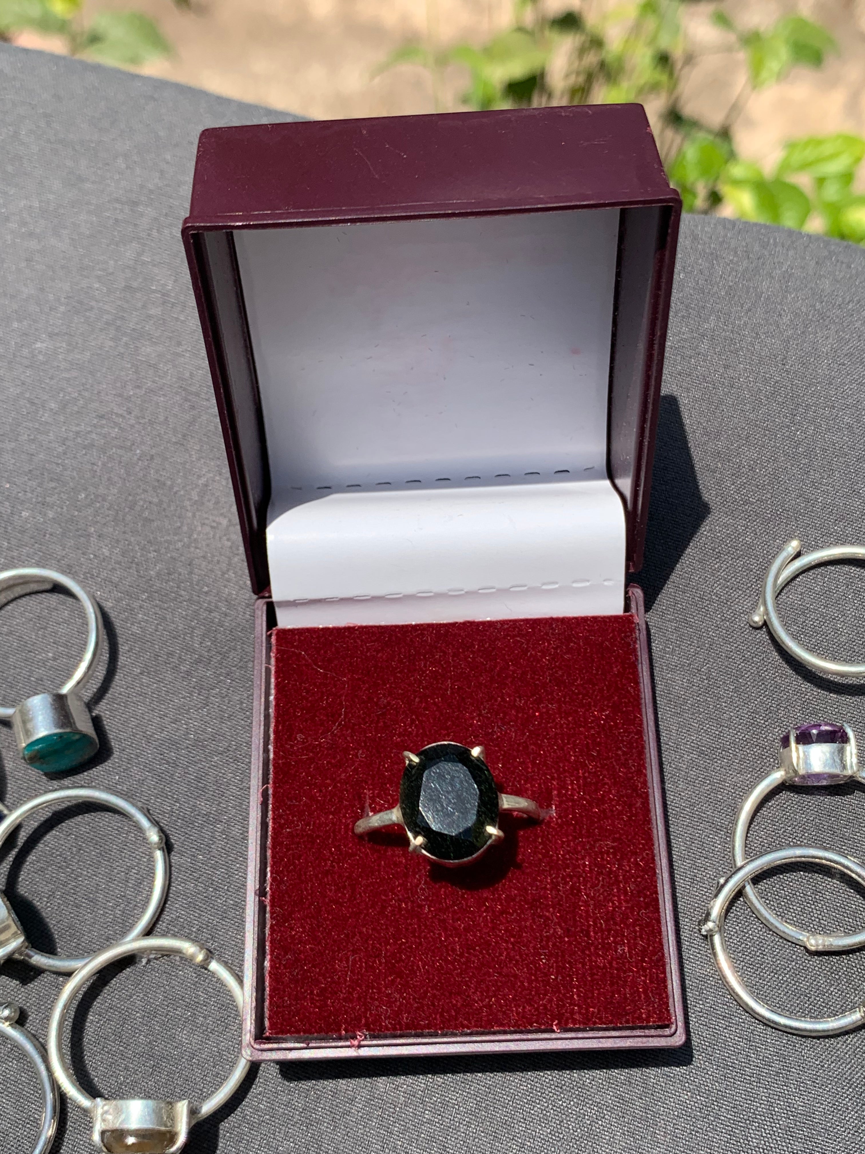Black turmuline ring