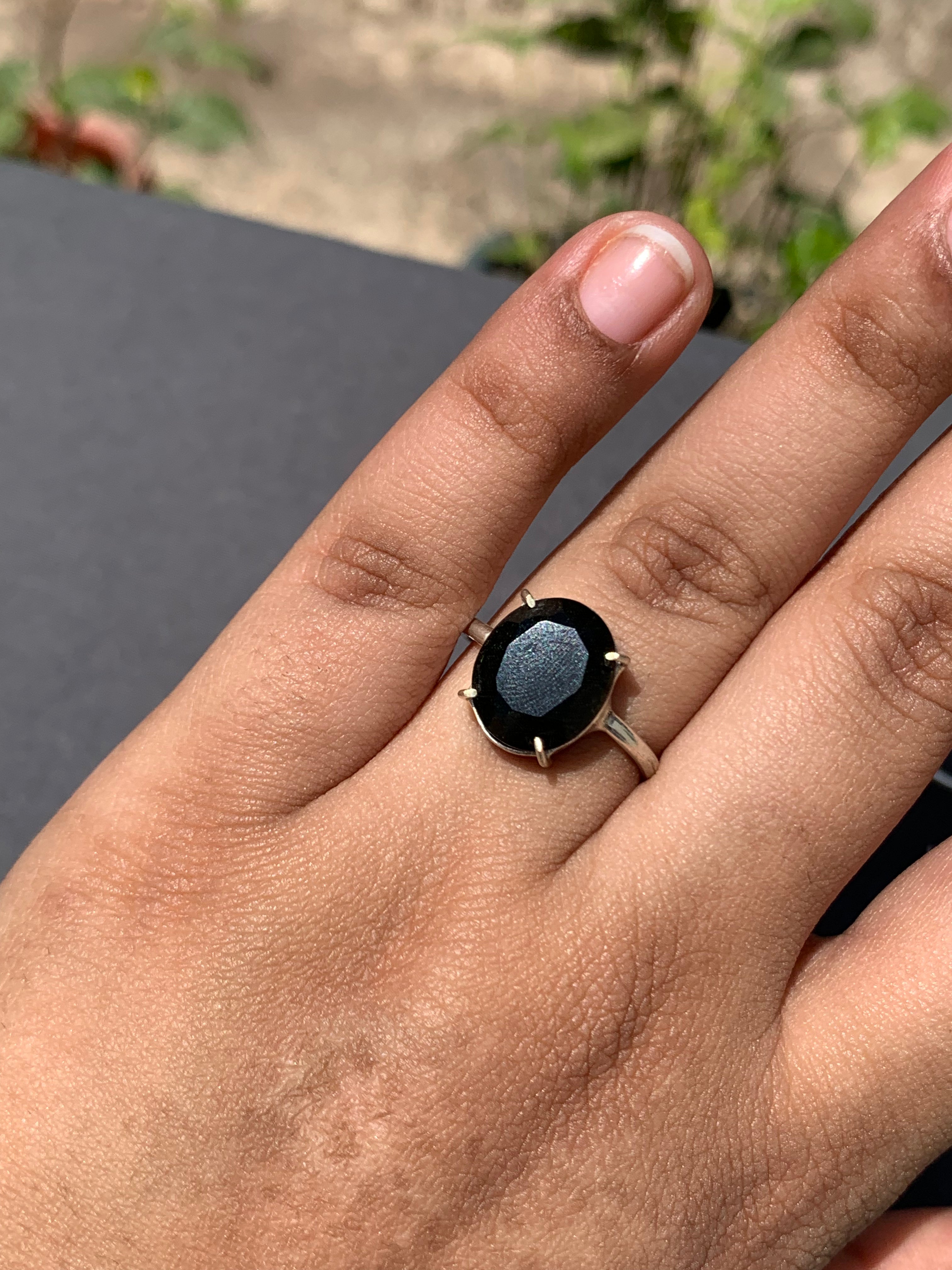 Black turmuline ring