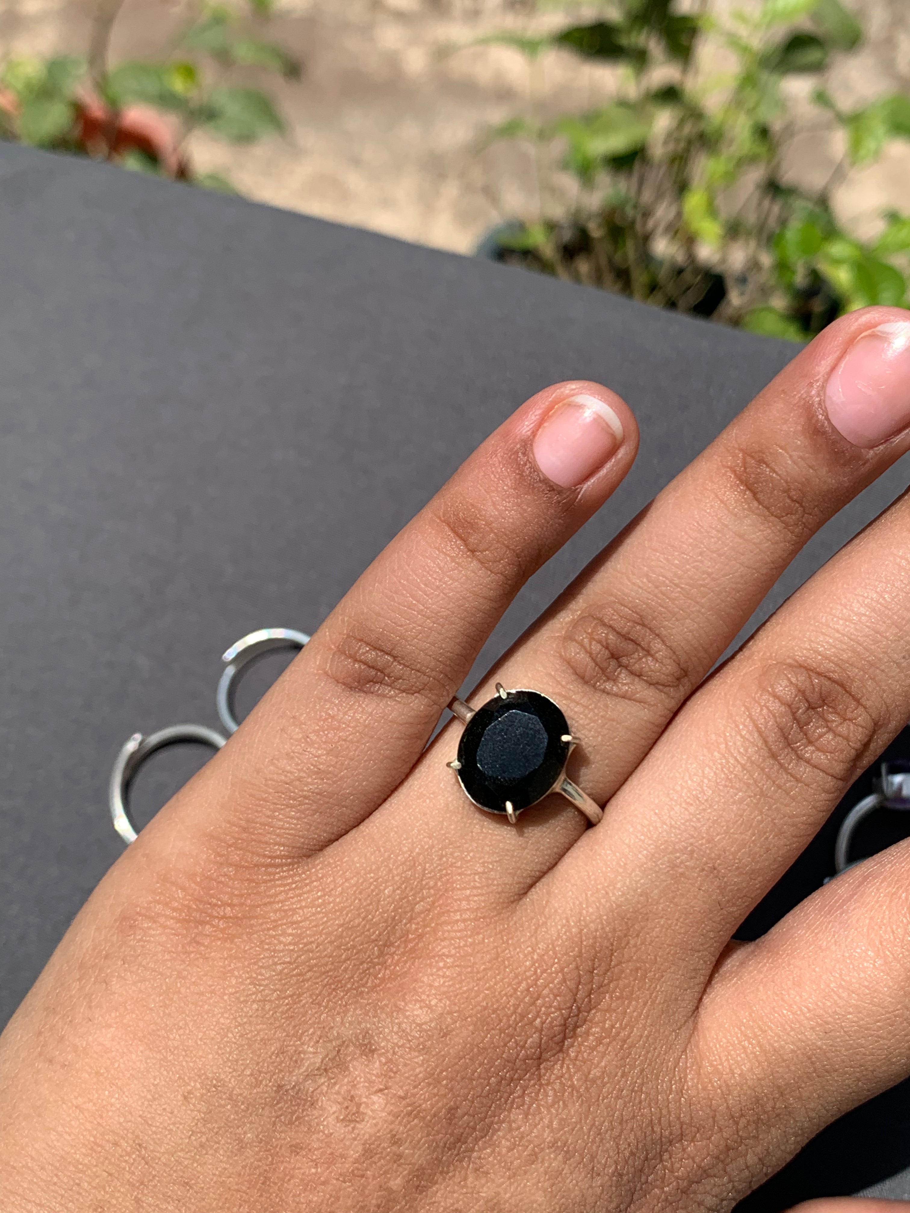 Black turmuline ring