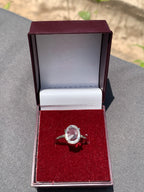 Clear quartz ring