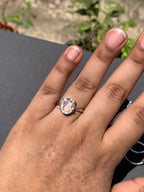Clear quartz ring