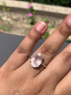 Rose quartz ring