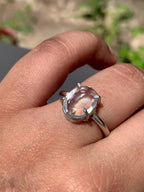 Clear quartz ring