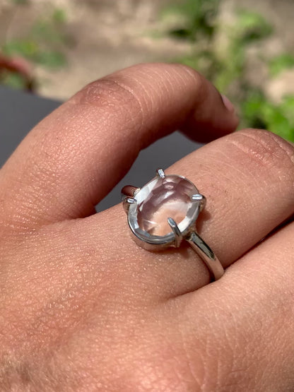 Clear quartz ring