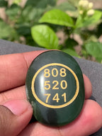 Green jade zibu coin