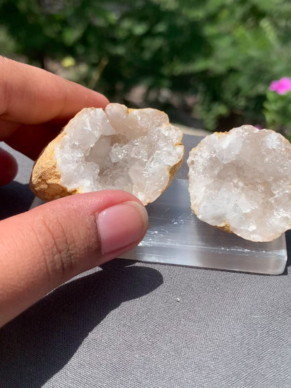Wish Agate Stone with Selenite Plate