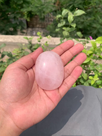 Rose Quartz Palm Stone
